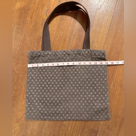 Brown canvas tote by Joia/USA, perfect white interior with no stains 15” x 13” - Picture 4 of 8
